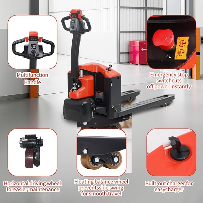 Full Electric Pallet Jack Truck 3300Lbs Capacity - Image 4