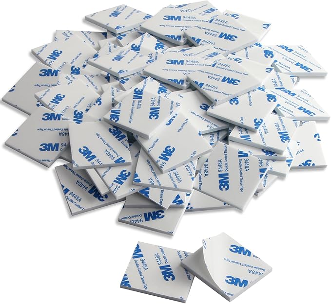 UPINS 120 Pack Square Double Sided Foam Tape Strong Pad Mounting Adhesive Tape by UPINS