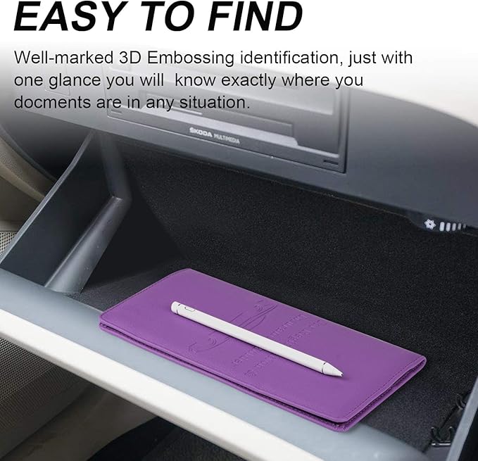 Cacturism Car Registration and Insurance Card Holder, Vehicle Glove Box Car - Image 7