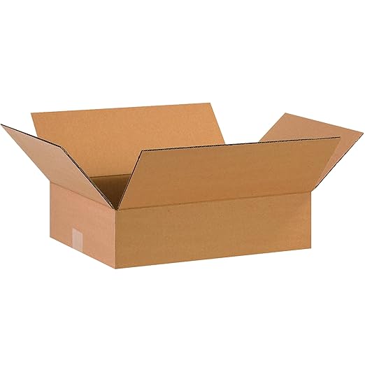 TAPE LOGIC 16 x 12 x 4 Corrugated Cardboard Boxes, Flat 16"L x 12"W x 4"H by TapeLogic