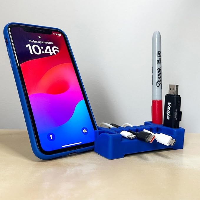 DeskBrick 2PK – Patented Non-Slip Steel-Weighted Desk Organizers & Cable - Image 4