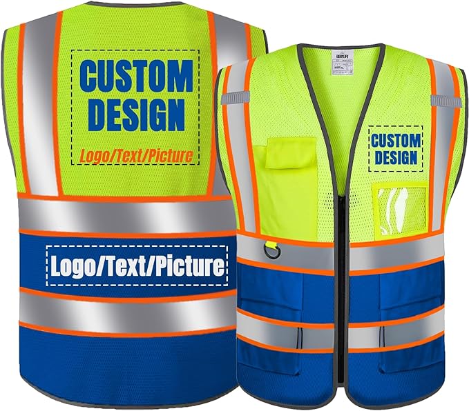 BeautyWill Custom Logo Safety Vest Class2 High Visibility Reflective Vest by BeautyWill