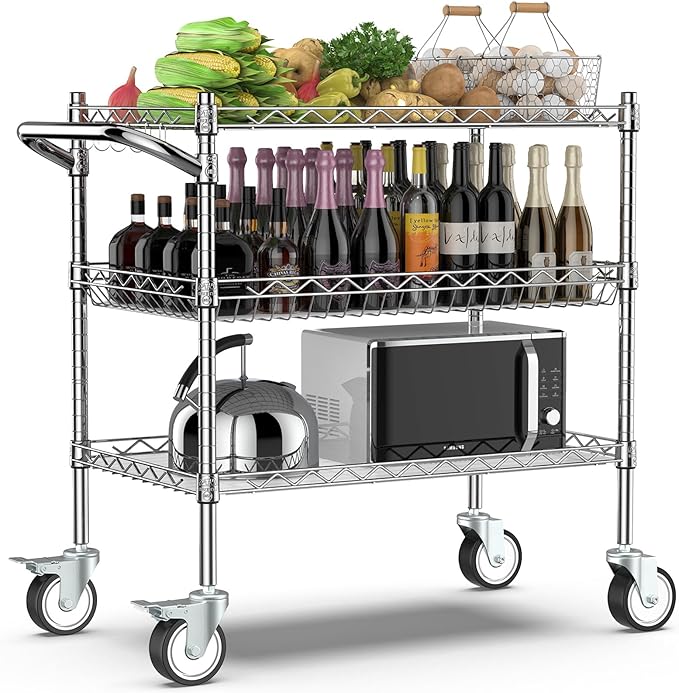 Leteuke 3 Tier Rolling Carts by Leteuke