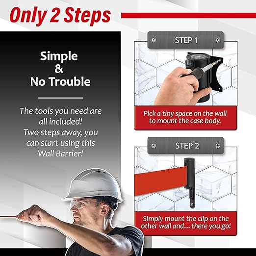 DuraSteel Wall Mount Retractable Belt Barrier - Image 6