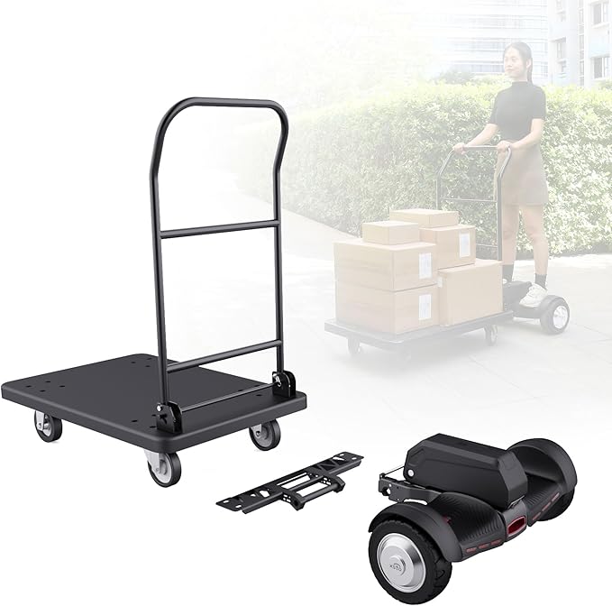 Electric Platform Trucks, Foldable Push Cart Dolly 661 LBS Capacity, 1000W by XSTO