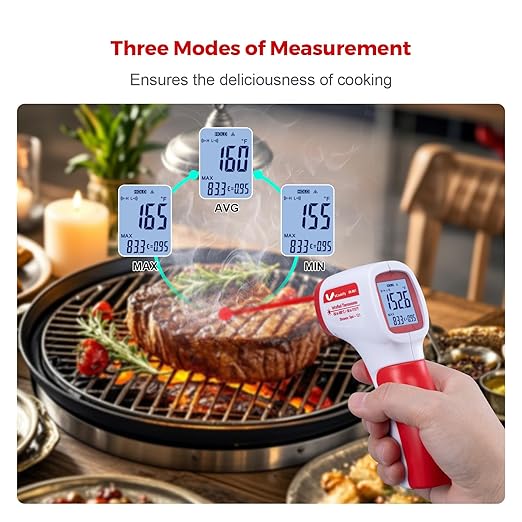 Infrared Thermometer for Meat, Laser Temperature Gun, -58~1112°F, DS 12:1 - Image 2