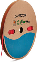 Chanzon 2:1 Ratio - 80Ft Roll - 1/16" Heat Shrink Tubing 2:1 Red Polyolefin by Chanzon
