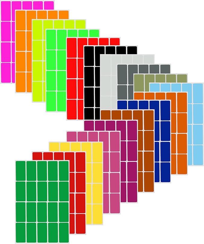 Royal Green Rectangular Color Coding Stickers 1.57inch x 0.75 inch Rectangle by RoyalGreen