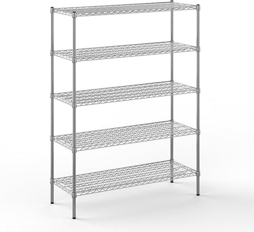 18" Deep x 48" Wide x 64" Height Wire Shelving Kit | 5-Tier | NSF Commercial by Regal+Altair
