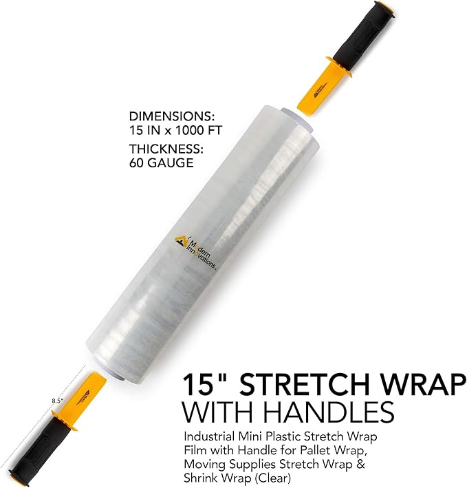 Modern Innovations 15 Inch Clear Stretch Wrap Roll - Image 2