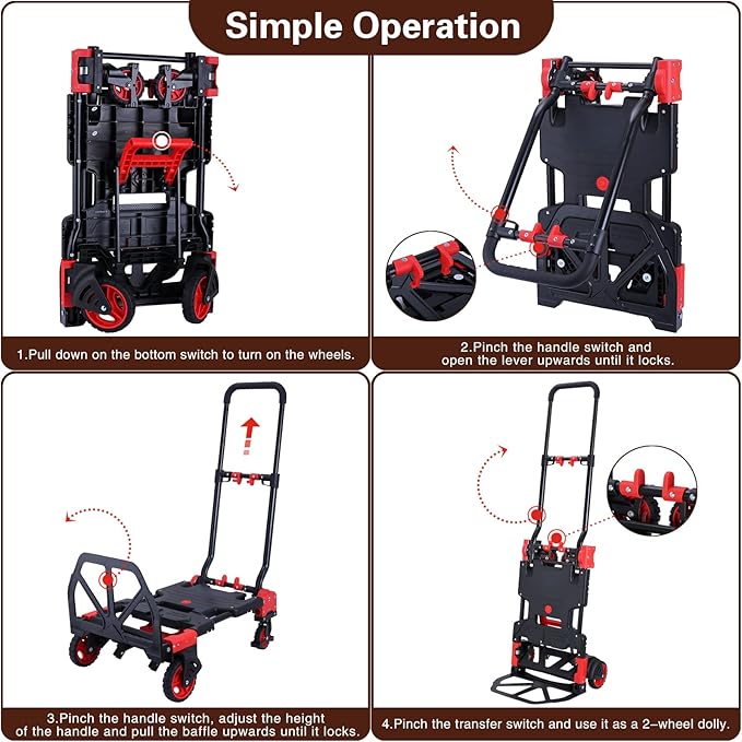 2-in-1Hand Truck Dolly Foldable - Image 5