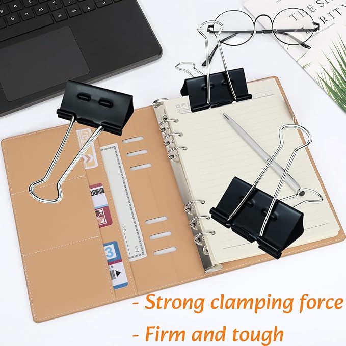 48Pcs Binder Clips, Upgrade Large Binder Clips Heavy Duty Paper Clamps - Image 6