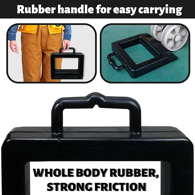 ROBLOCK Rubber Pallet Jack Chock Heavy Duty Wheel Chock, Pallet Jack Stopper - Image 3