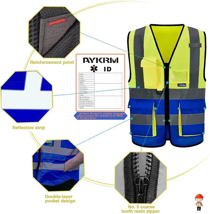 A-SAFETY High Visibility Reflective Safety Vest Customize Logo - Image 5