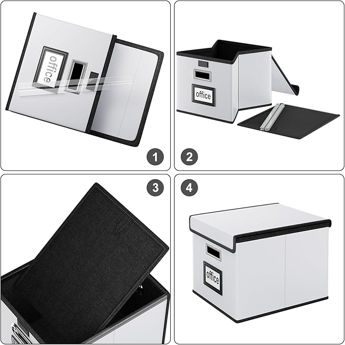 Huolewa Portable Leather File Organizer Boxes - Image 7