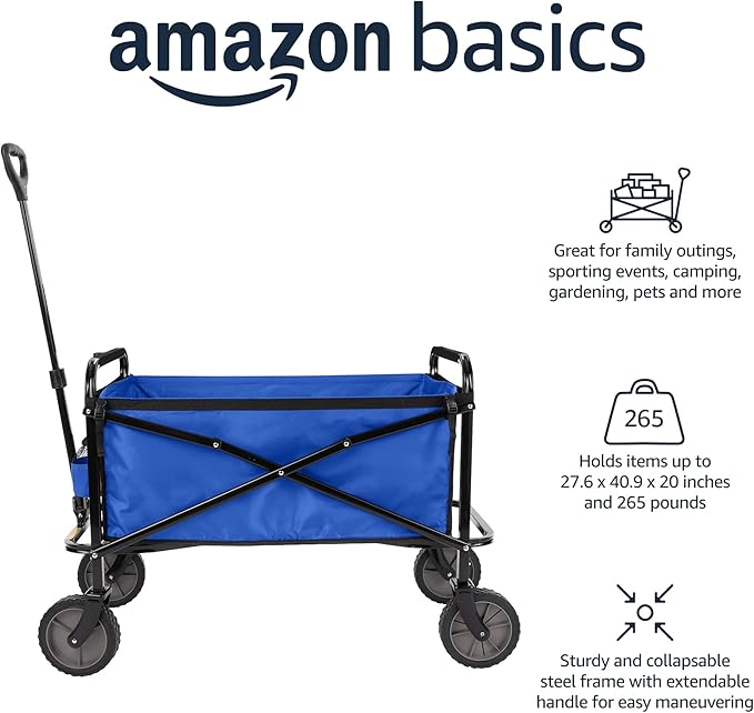 Amazon Basics Collapsible Folding Heavy Duty Utility Wagon - Image 2