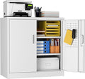 Metal Storage Cabinet with Lock, Lockable Metal Garage Cabinet with Pegboards by SPKAPO
