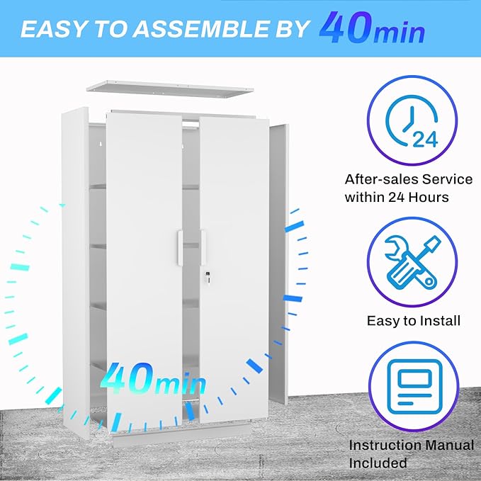 Metal Garage Storage Cabinet - Image 8
