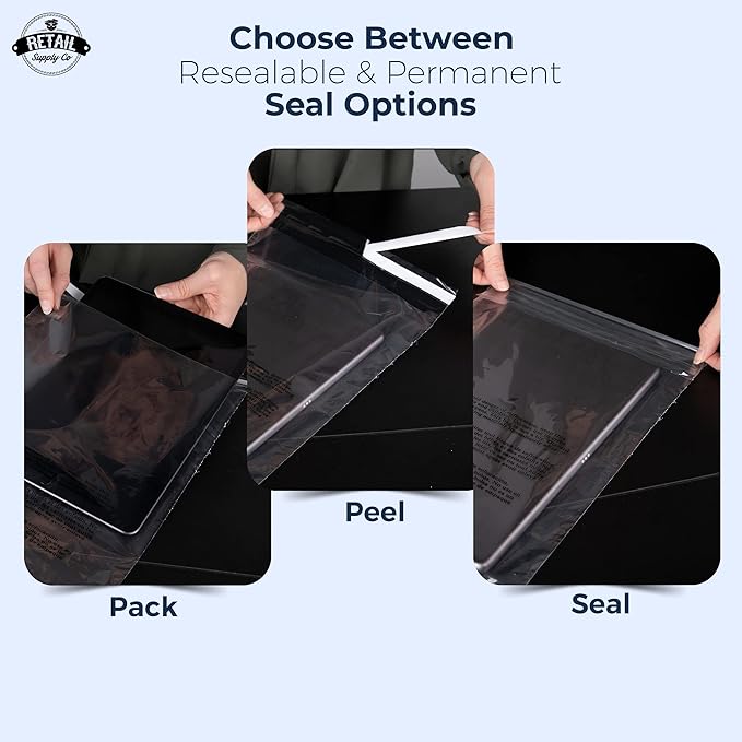 9x12 Resealable Poly Bags with Suffocation Warning - Image 4