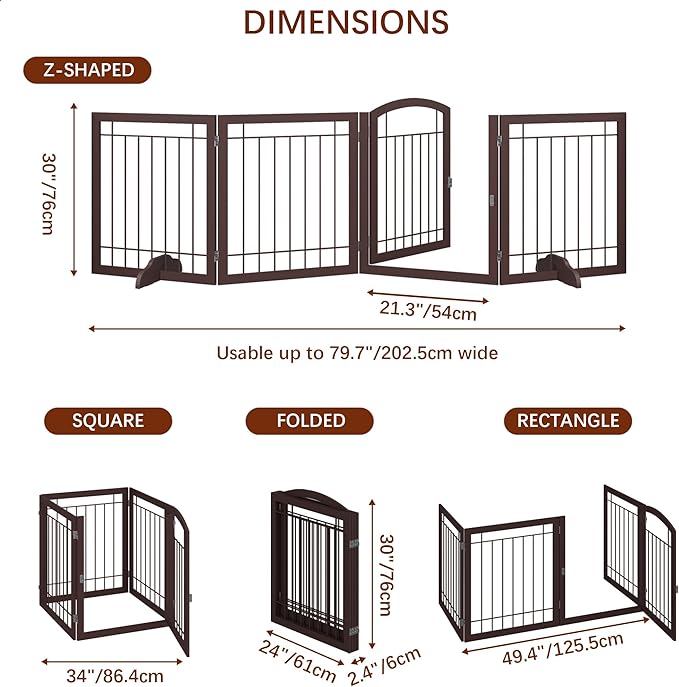 JSB 96-inch Extra Wide 30-inch Tall Dog gate - Image 5