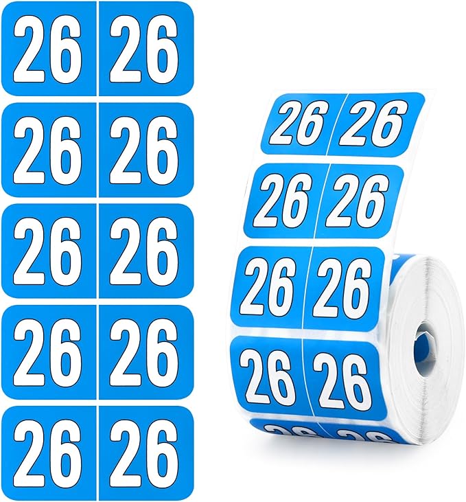 500 Pcs 2026 Year Stickers, Waterproof File Folder Labels, Self-Adhesive by Unknown