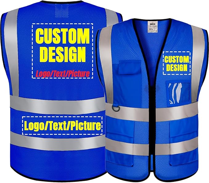 BeautyWill Custom Logo Safety Vest Class2 High Visibility Reflective Vest by BeautyWill
