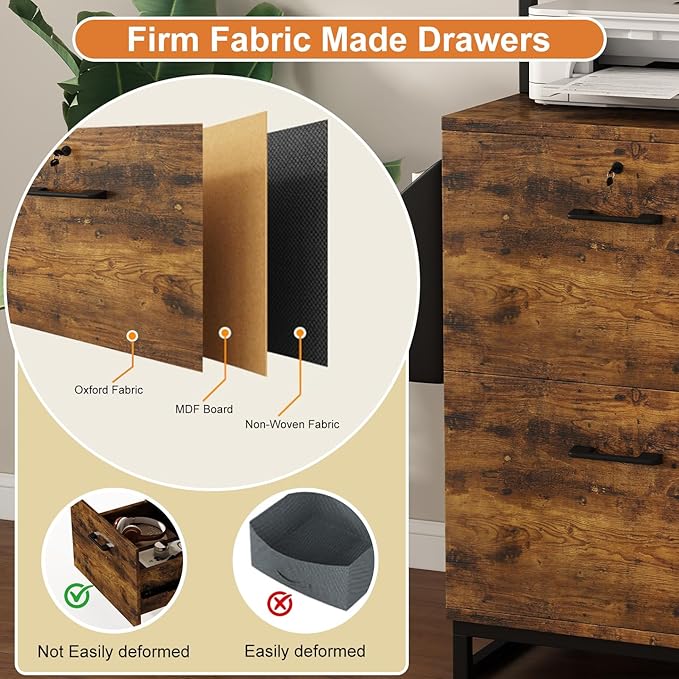 Locking Double Drawer File Cabinet - Image 6