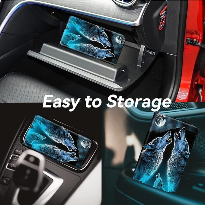 Car Registration and Insurance Holder, Leather Car Glove Box Organizer - Image 4