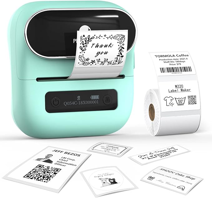 Phomemo M220 Label Maker, New Flagship 3.14 Inch Bluetooth Thermal Label Printer by Phomemo
