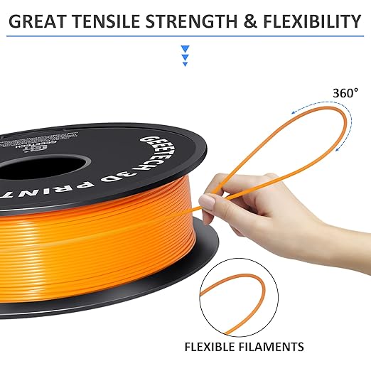 Geeetech Orange PLA 3D Printer Filament, PLA 3D Printer Filament 1kg Spool - Image 4