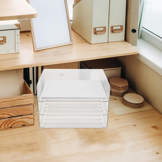 Stackable Desk Organizer Tray Paper Holder - Image 6
