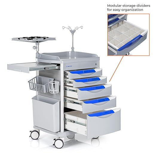 Stand Steady Emergency Crash Cart | Mobile Medical Cart - Image 4