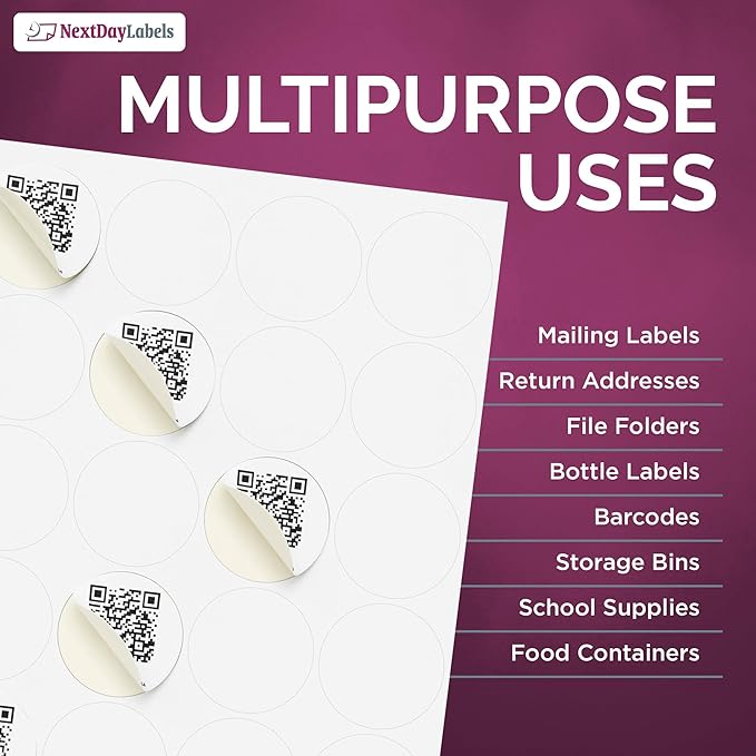 NextDayLabels - 2 Inch Round Sticker Labels - Image 6