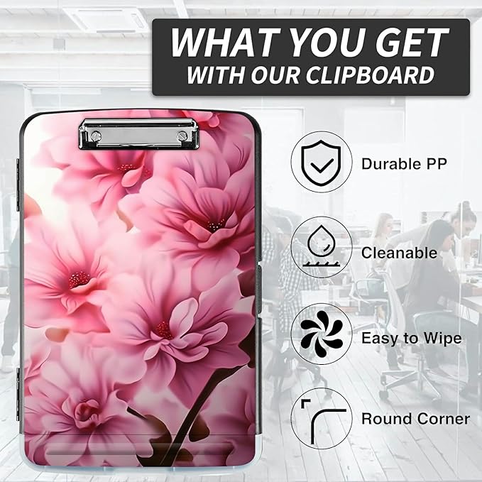 File Clipboard Storage with Pen Holder High Capacity Plastic Nursing Clipboards - Image 4