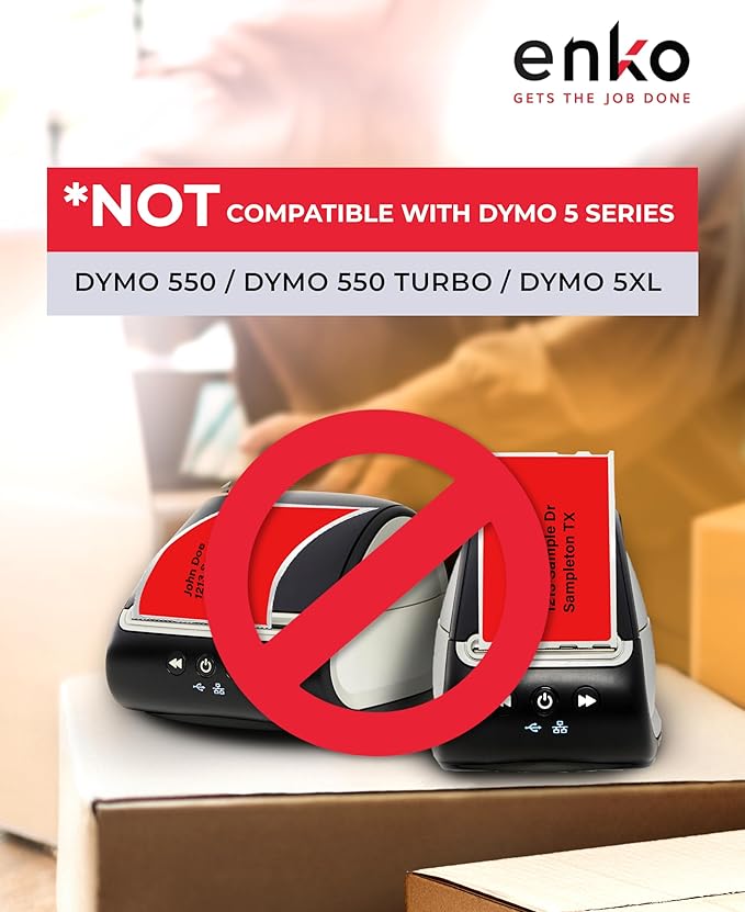 enKo Compatible Red Zebra 4x6 Label/Dymo Labels 1744907 - Image 2