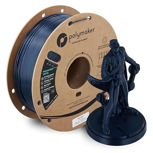 Polymaker PETG Dark Blue 3D Printer Filament 1.75mm 1kg, High Speed PETG up to by Polymaker