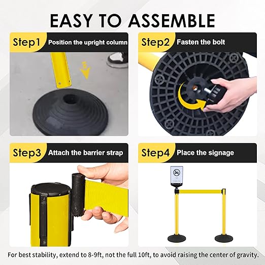 6 Pack Stanchions with Retractable Belts - Image 3