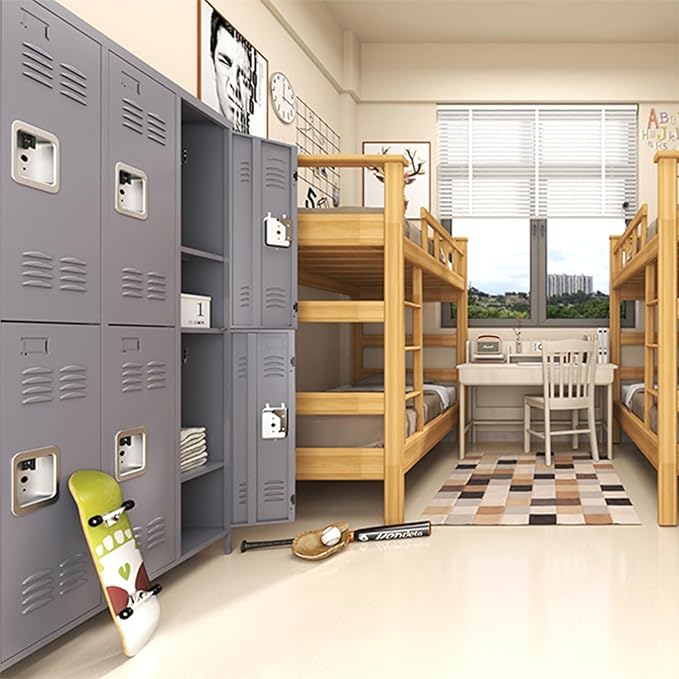 6 Door Locker with Lock, Metal Storage Locker Cabinet with - Image 6