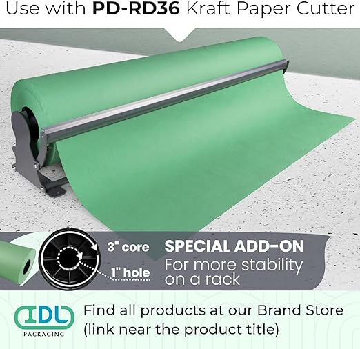 Christmas Green Kraft Paper Roll 36" x 8640" - Image 6