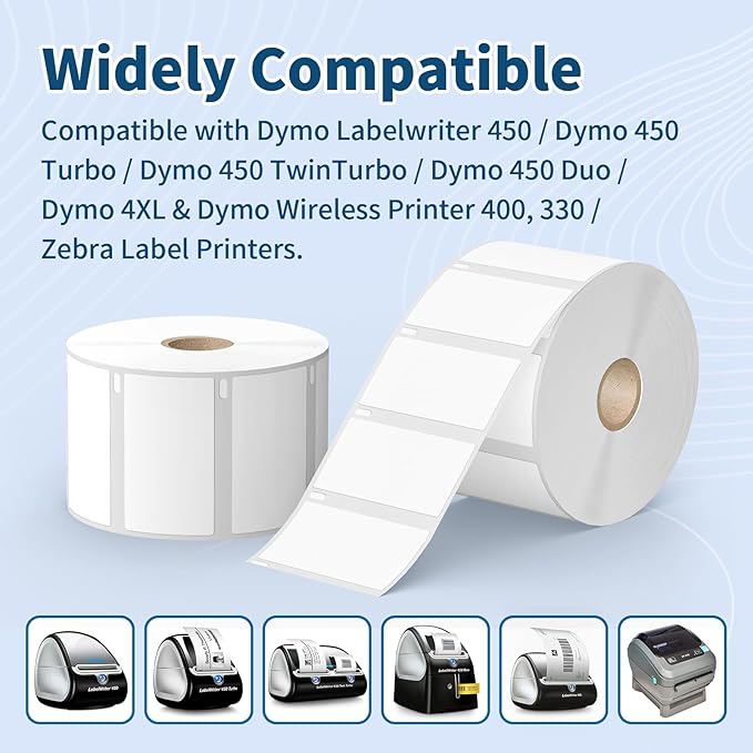 12 Rolls 12000 Labels 2-1/4" x 1-1/4" Direct Thermal Labels Compatible DYMO - Image 4