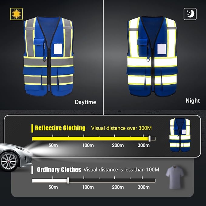 AYKRM 11 color High Vis Reflective Safety Vest - Image 4