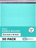 Teal 12.5x19.5 Inch Large Poly Bubble Mailers #6 | Padded Envelopes by MAILERVIEW