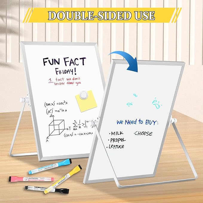 Dry Erase Magnetic White Board, Portable Small Whiteboard Set - Image 4