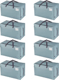VENO 8 Pack Moving Bags and Large Christmas Decoration Storage Bins by Veno