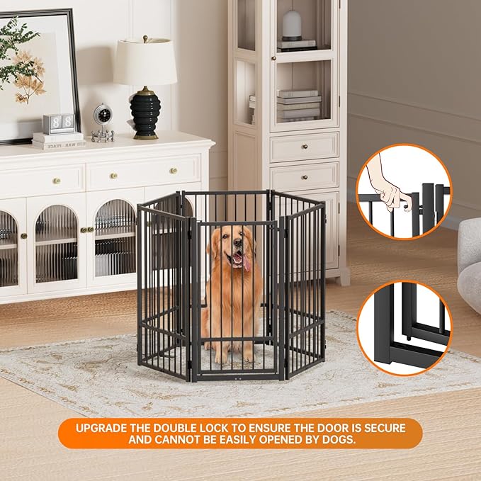 Full Metal Freestanding Dog Gate - Image 6