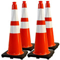 BESEA 4PACK 28” inch Traffic Safety Cones Orange Road Parking Cones Heavy Duty by BeSea