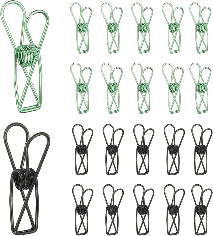 PATIKIL 50Pcs Paper Office Binder Clips, 1.26" Small Metal Wire Hollow Out by PATIKIL