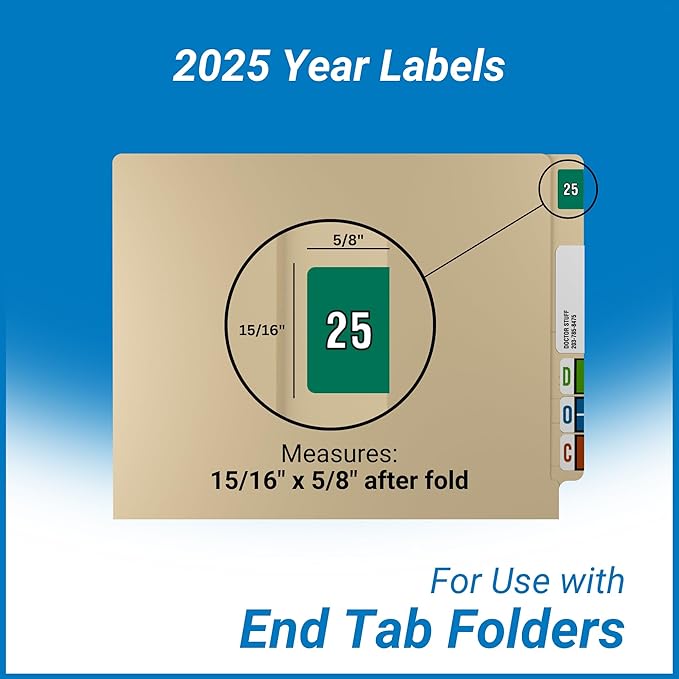 2025 Year Stickers, Doctor Stuff 2025 Chart Stickers, Data File Style, USA Made - Image 5