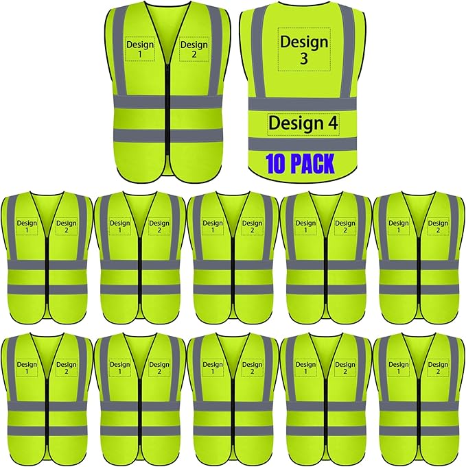 BeautyWill Custom Logo Safety Vest S, 4XL Personalized Safety Vest High by BeautyWill