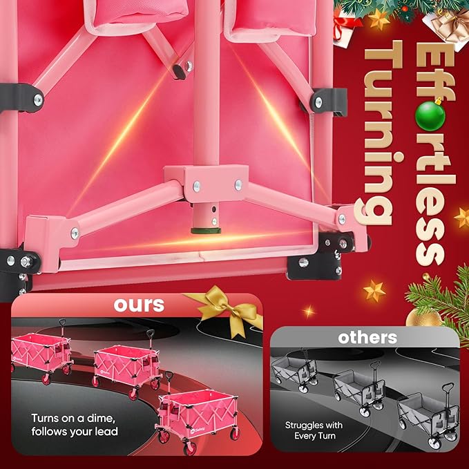 Sekey Pink Collapsible Foldable Wagon - Image 4